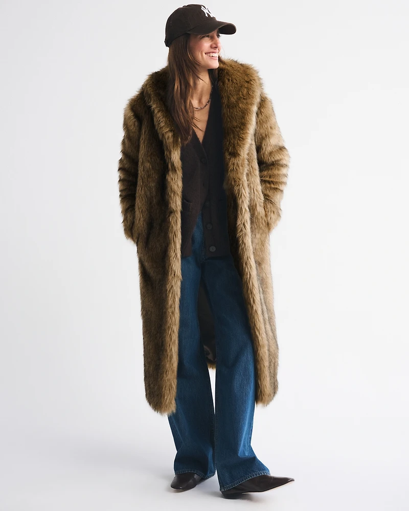 Long Faux Fur Coat