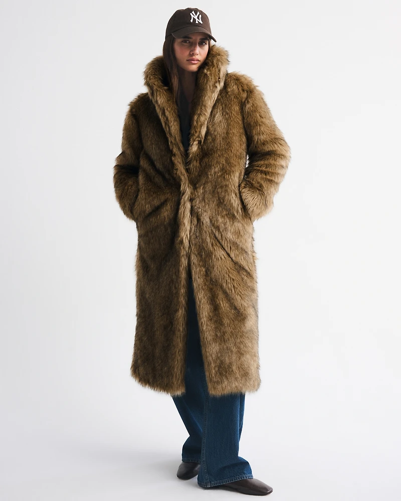 Long Faux Fur Coat