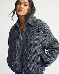 Wool-Blend Bubble Hem Coat