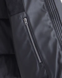 Vegan Leather Short Puffer