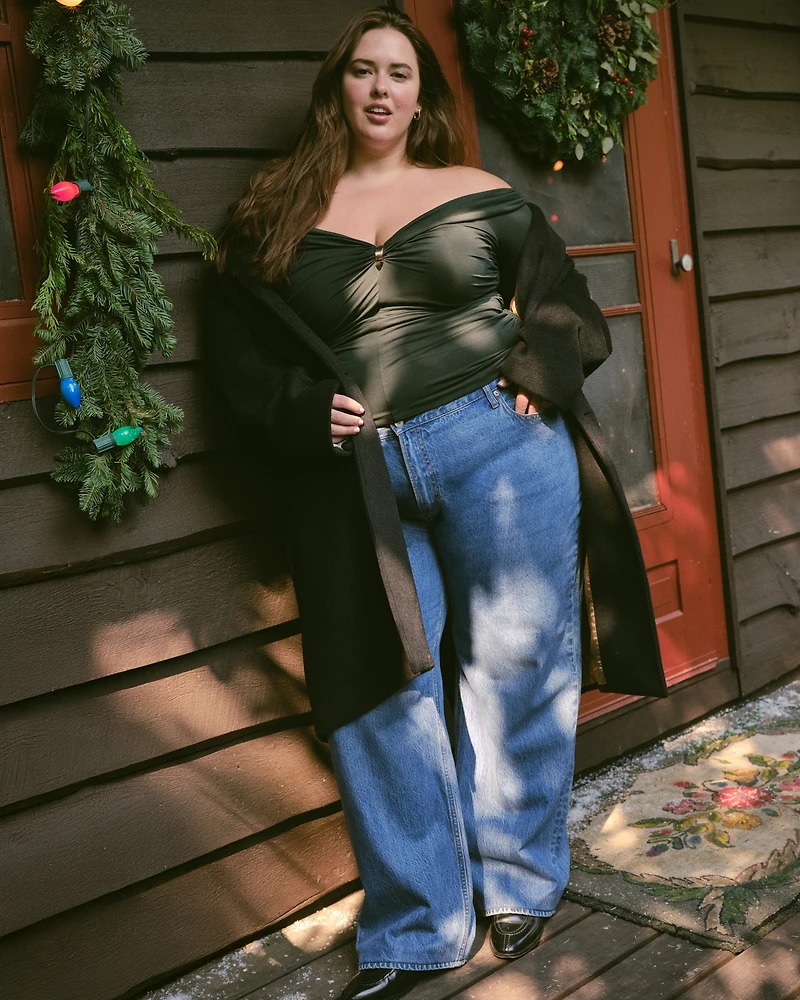 Wool-Blend Tailored Topcoat