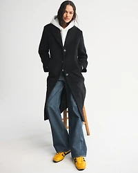 Wool-Blend Tailored Topcoat