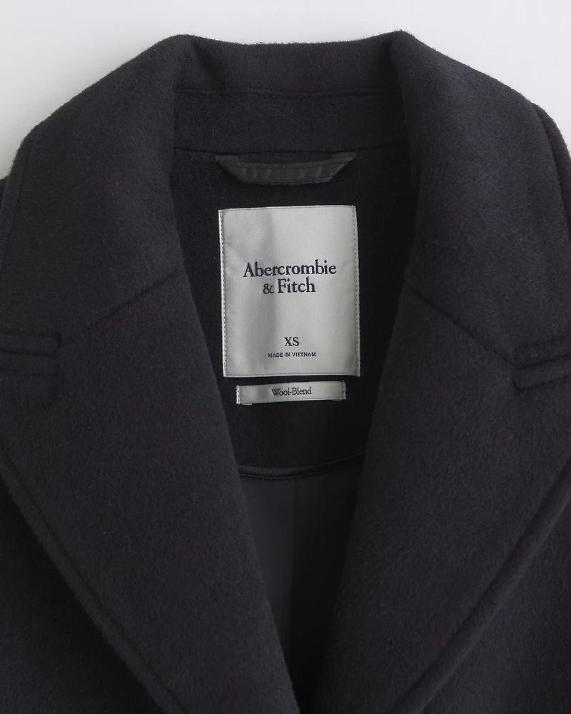 Wool-Blend Tailored Topcoat