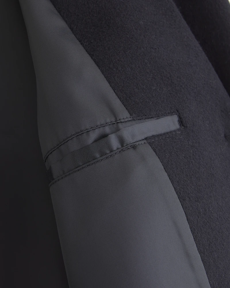 Wool-Blend Tailored Topcoat