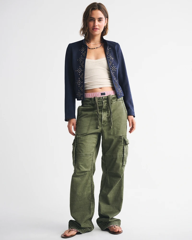 Vegan Suede Embellished Jacket