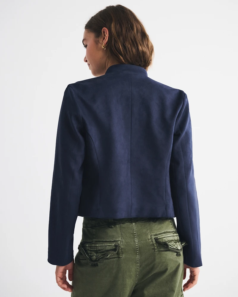 Vegan Suede Embellished Jacket