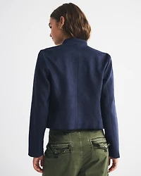 Vegan Suede Embellished Jacket