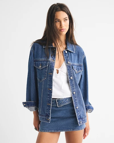 Oversized Denim Trucker Jacket