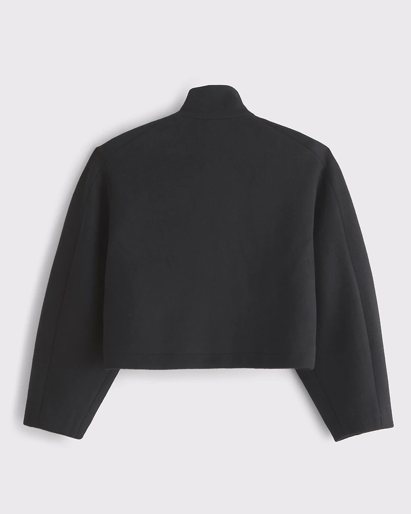 Barrel Sleeve Wool-Blend Jacket