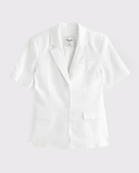 Short Sleeve Premium Linen Blazer