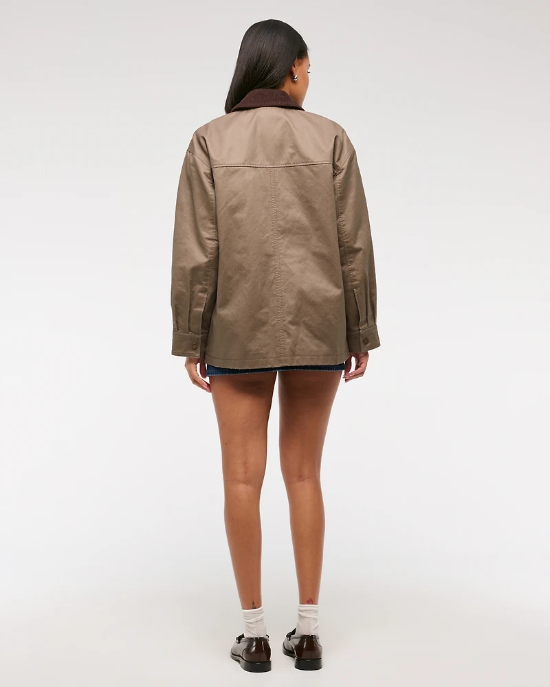 Mid-Length Waxed Barn Jacket