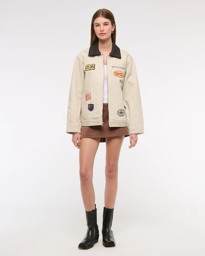 Patchwork Denim Workwear Jacket