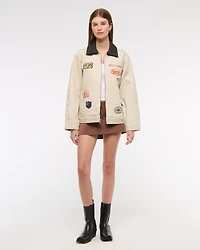 Patchwork Denim Workwear Jacket