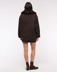 Removable Collar Workwear Coat