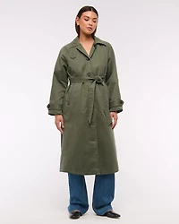 Removable Collar Waxed Mac Coat