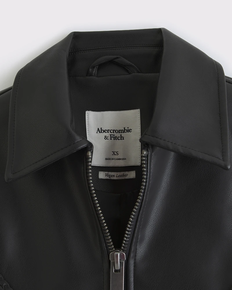 Vegan Leather Fringe Jacket