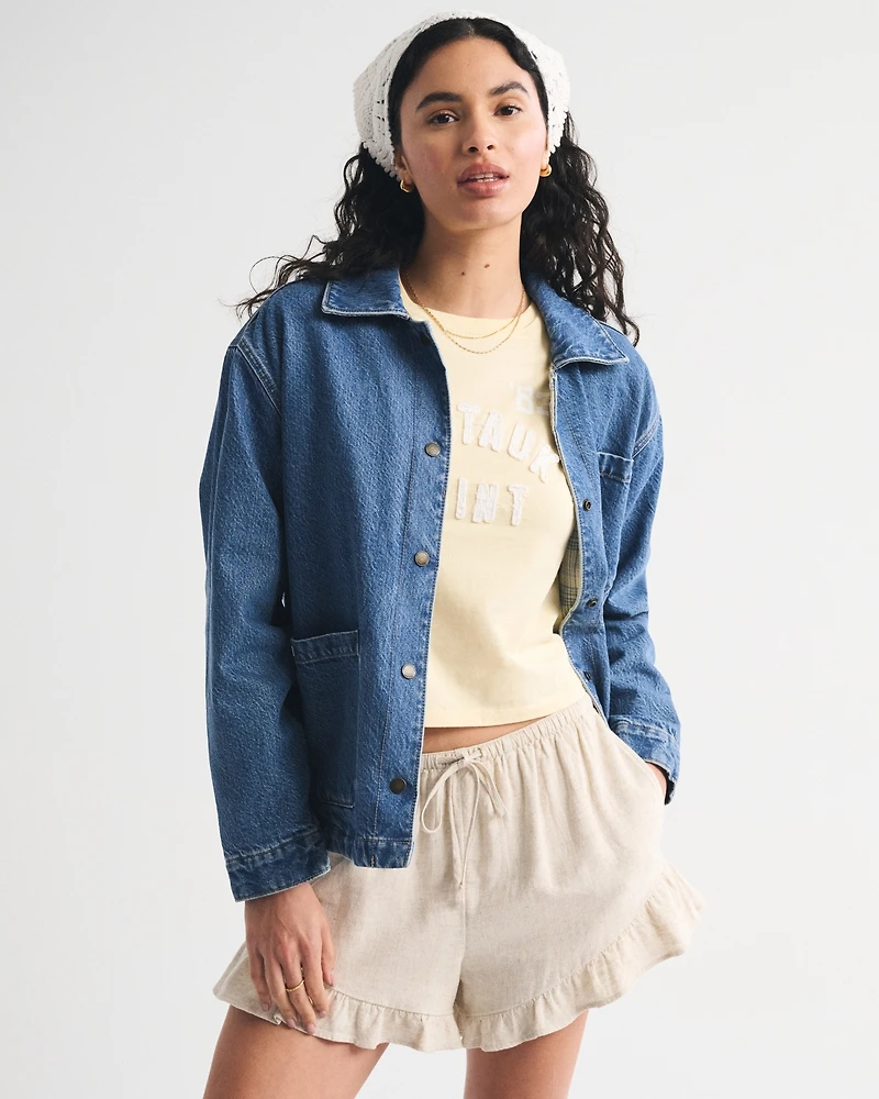 Reversible Denim Shirt Jacket