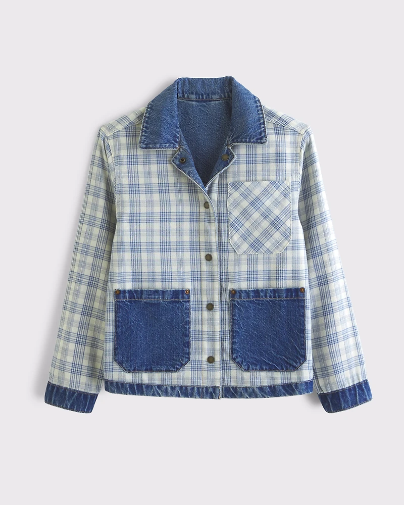 Reversible Denim Shirt Jacket