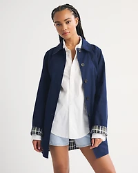 2-in-1 Reversible 100% Cotton Mac Coat