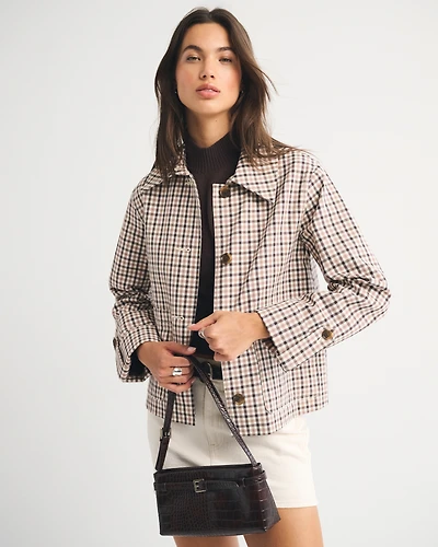A-Line Short Trench Coat