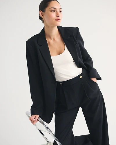Nipped Waist Suiting Blazer