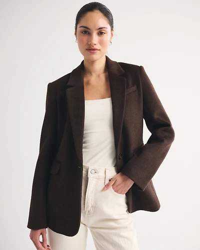 Classic Wool-Blend Blazer