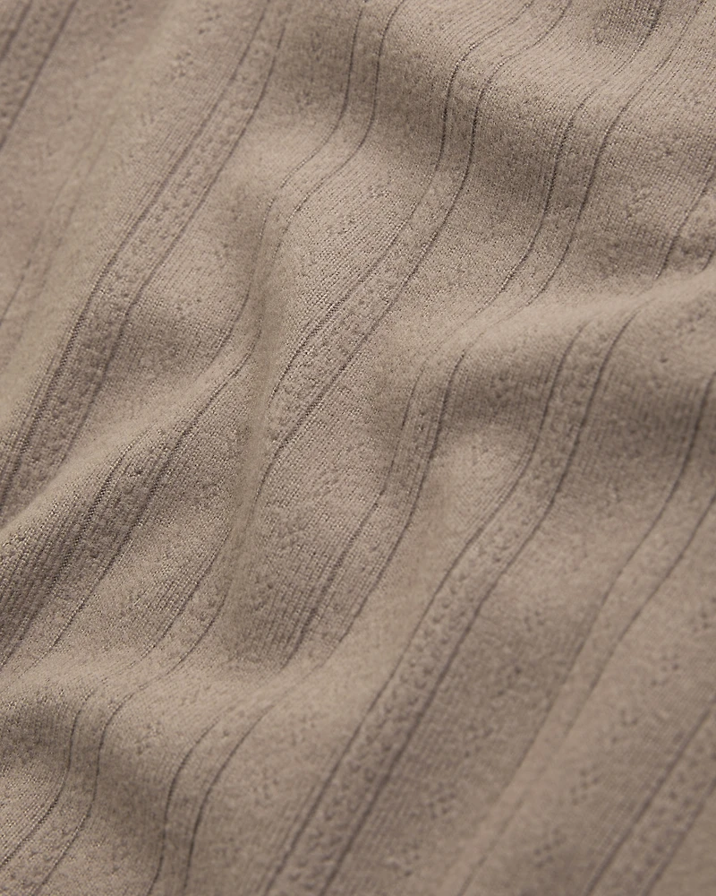 Pointelle Wide Leg Pant