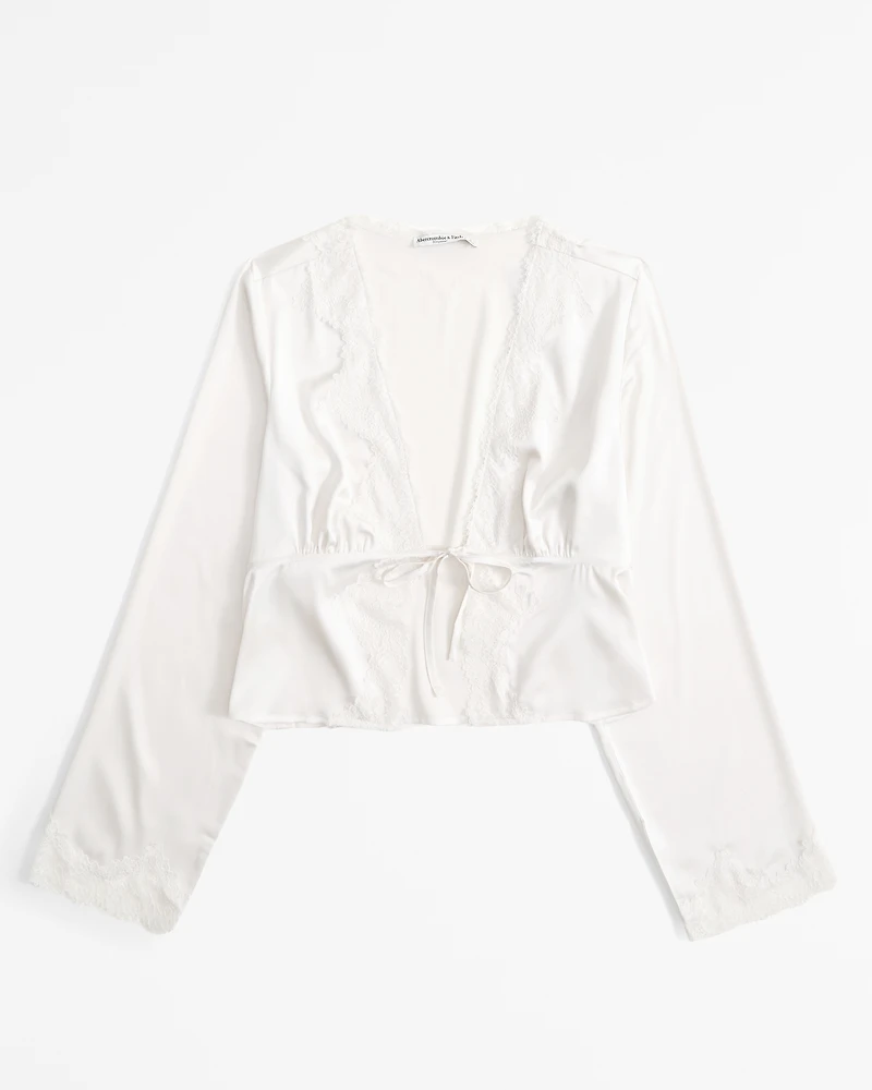 Lace and Satin Sleep Top