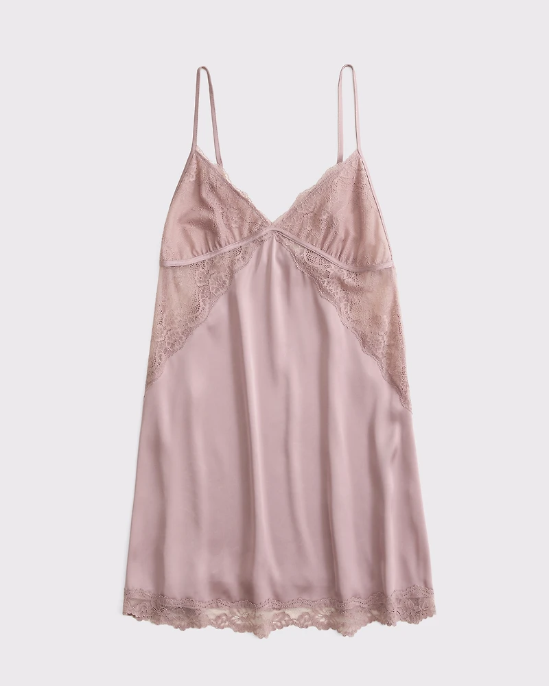 Sheer Lace-Trim Nightie
