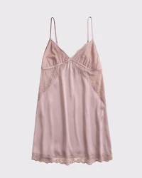 Sheer Lace-Trim Nightie