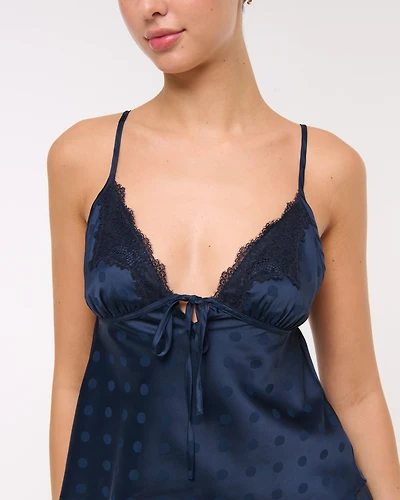 Jacquard Lace and Satin Sleep Cami