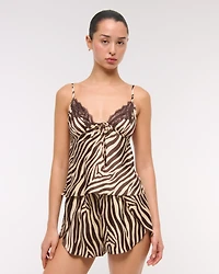 Jacquard Lace and Satin Sleep Cami