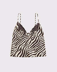 Jacquard Lace and Satin Sleep Cami