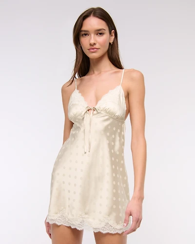 Jacquard Lace and Satin Nightie