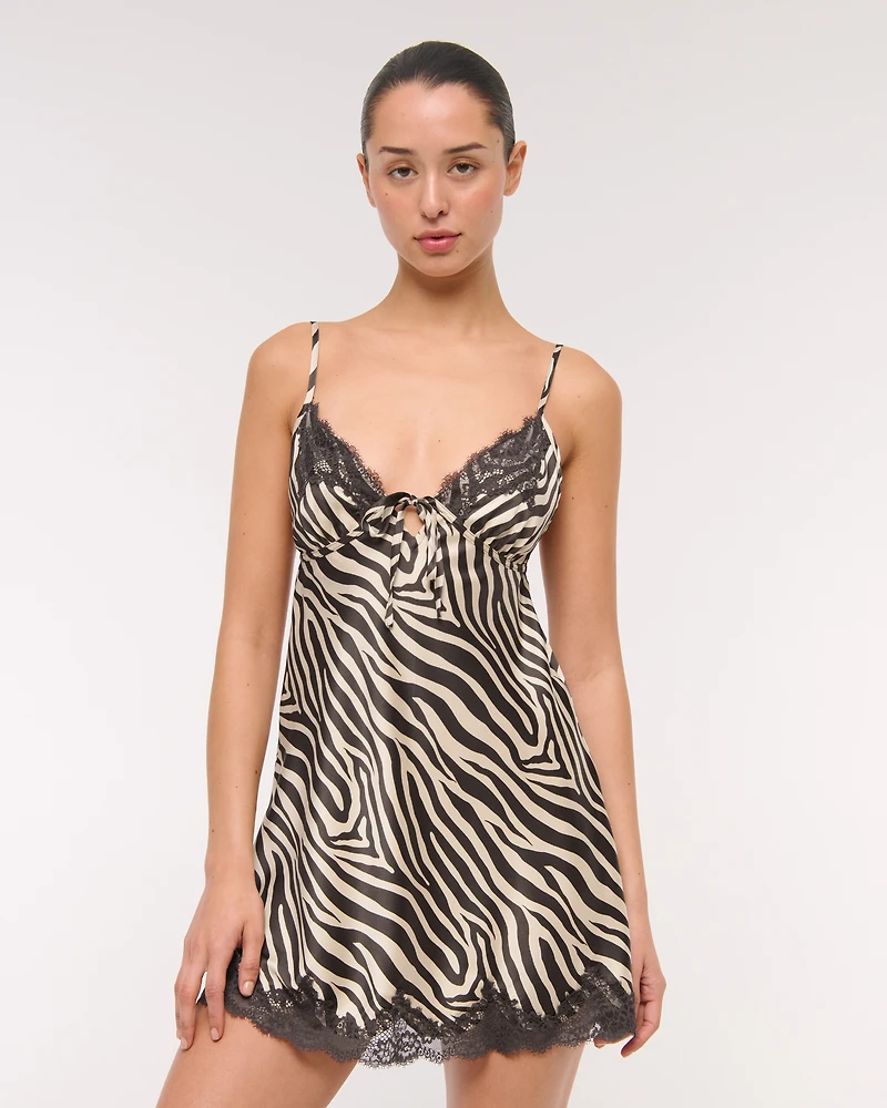 Jacquard Lace and Satin Nightie