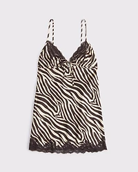 Jacquard Lace and Satin Nightie