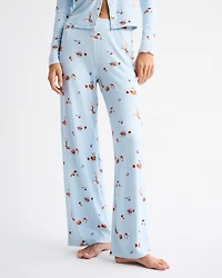Pointelle Wide Leg Sleep Pant