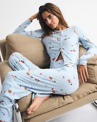 Pointelle Wide Leg Sleep Pant