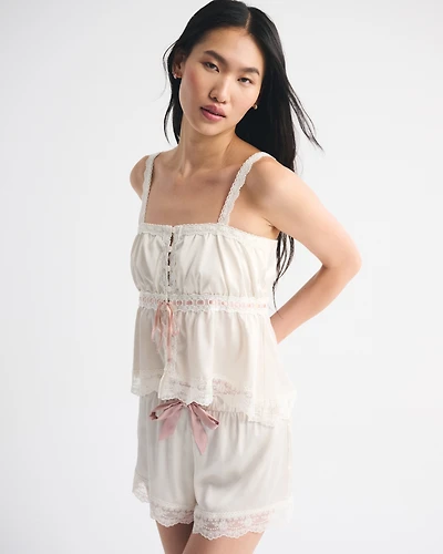 Lace and Satin Sleep Short