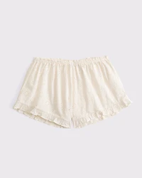 Embroidered Cutwork Sleep Short