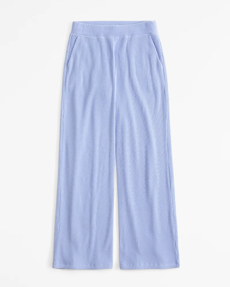 Brushed Rib Wide Leg Sweatpant