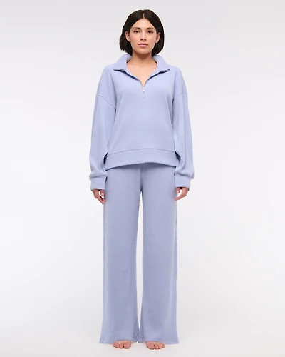 Brushed Rib Wide Leg Sweatpant