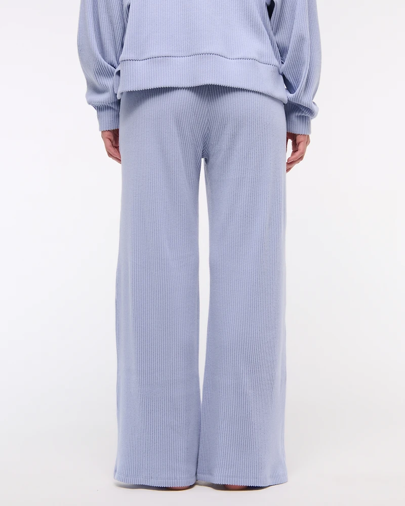 Brushed Rib Wide Leg Sweatpant