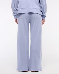 Brushed Rib Wide Leg Sweatpant