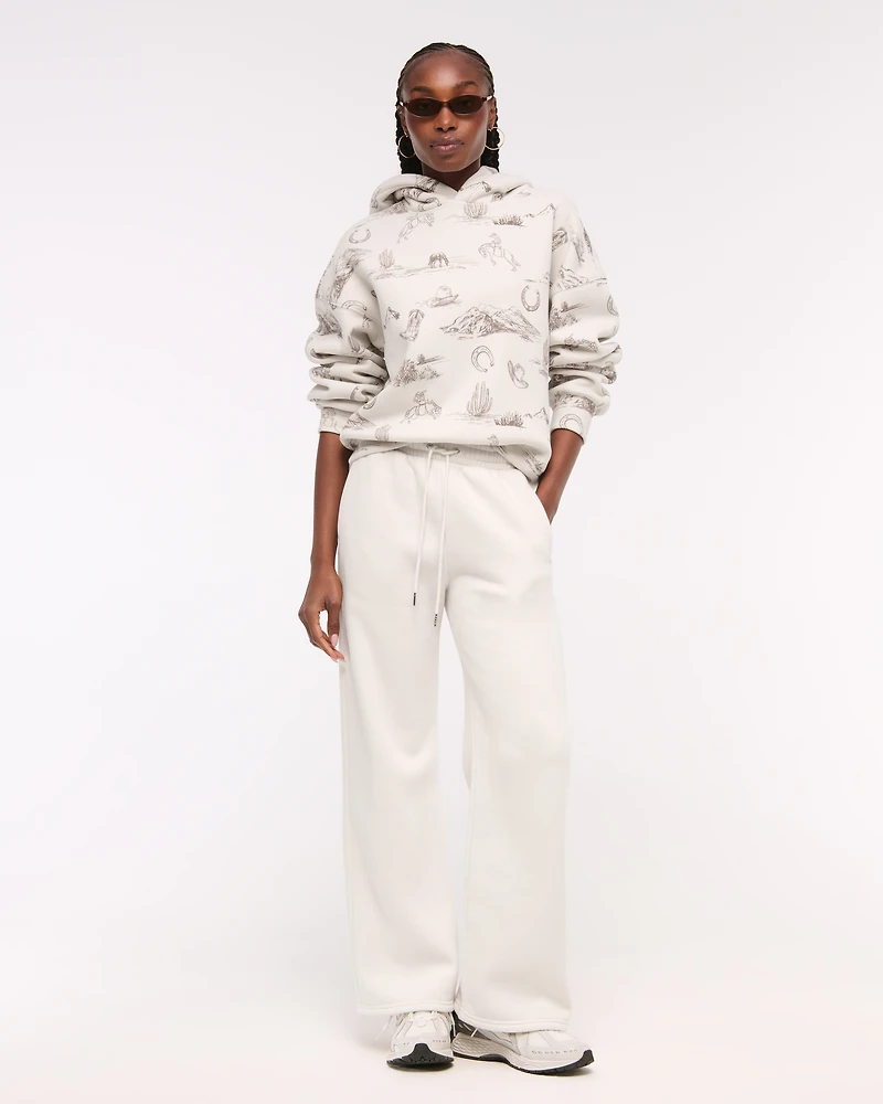 High Rise Wide Leg Sunday Sweatpant