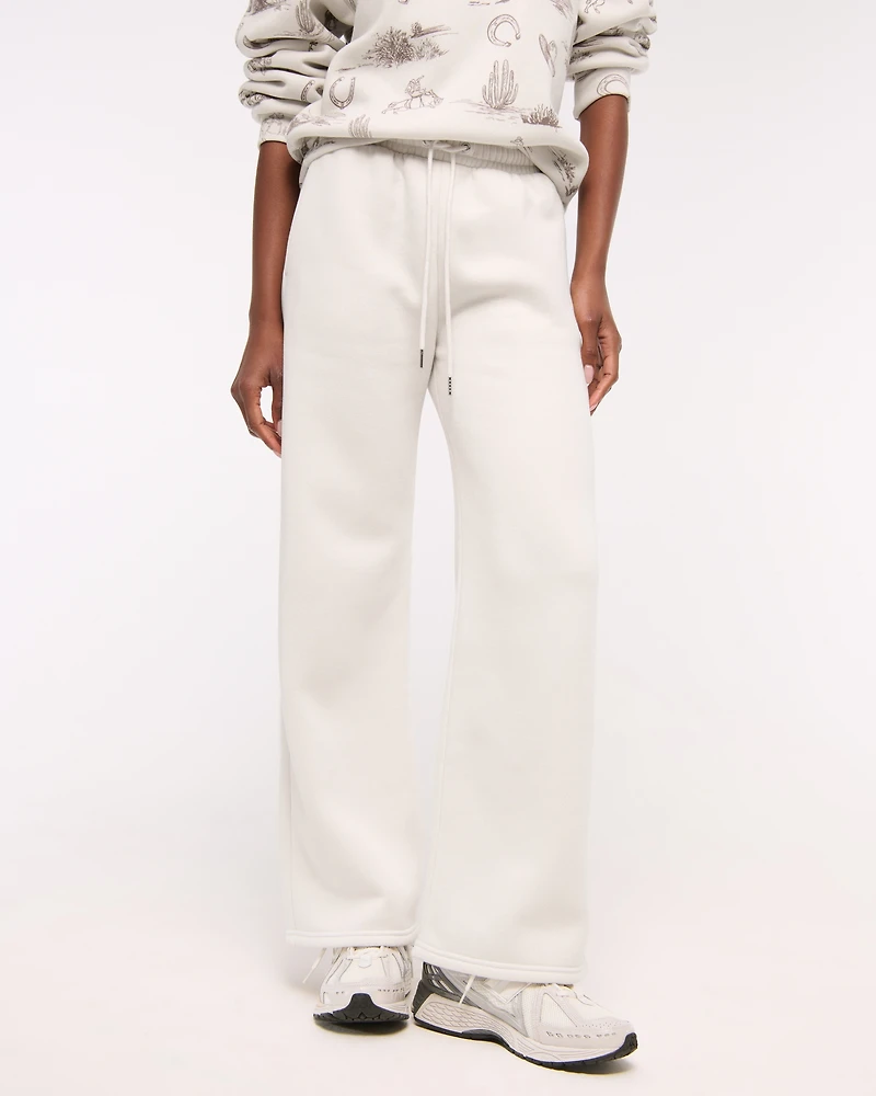 High Rise Wide Leg Sunday Sweatpant