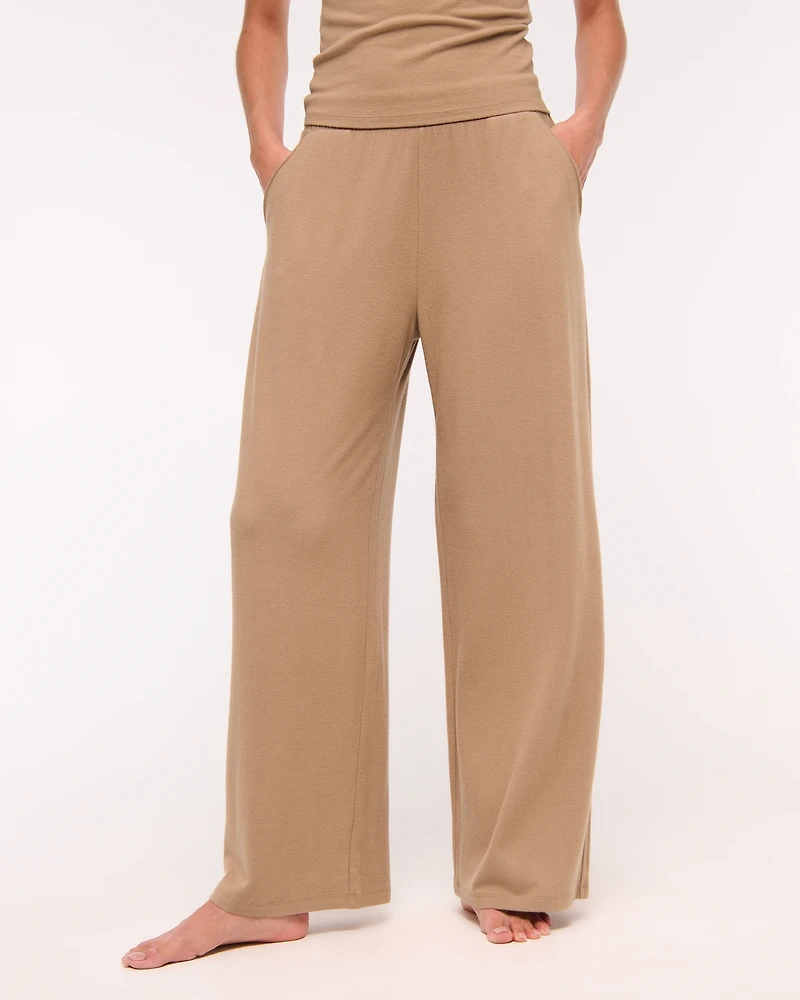 Lounge Brushed Wide Leg Sweatpant