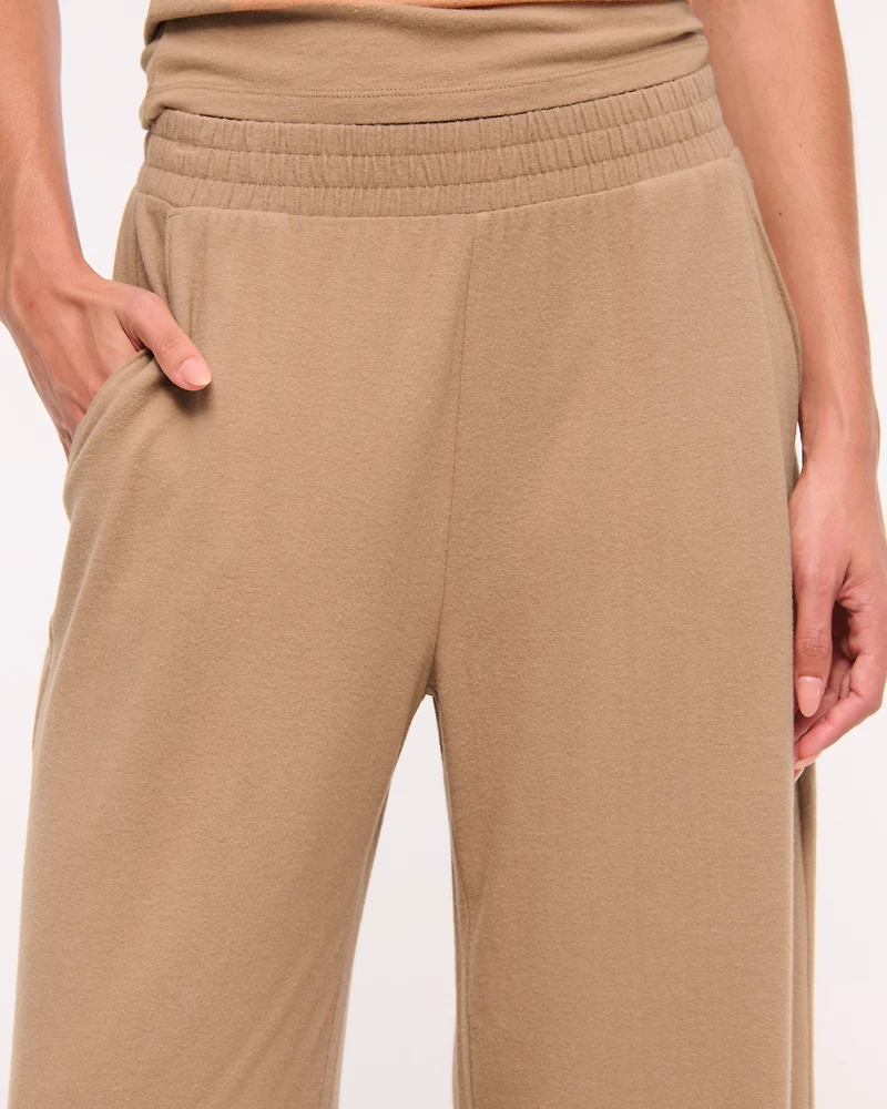 Lounge Brushed Wide Leg Sweatpant