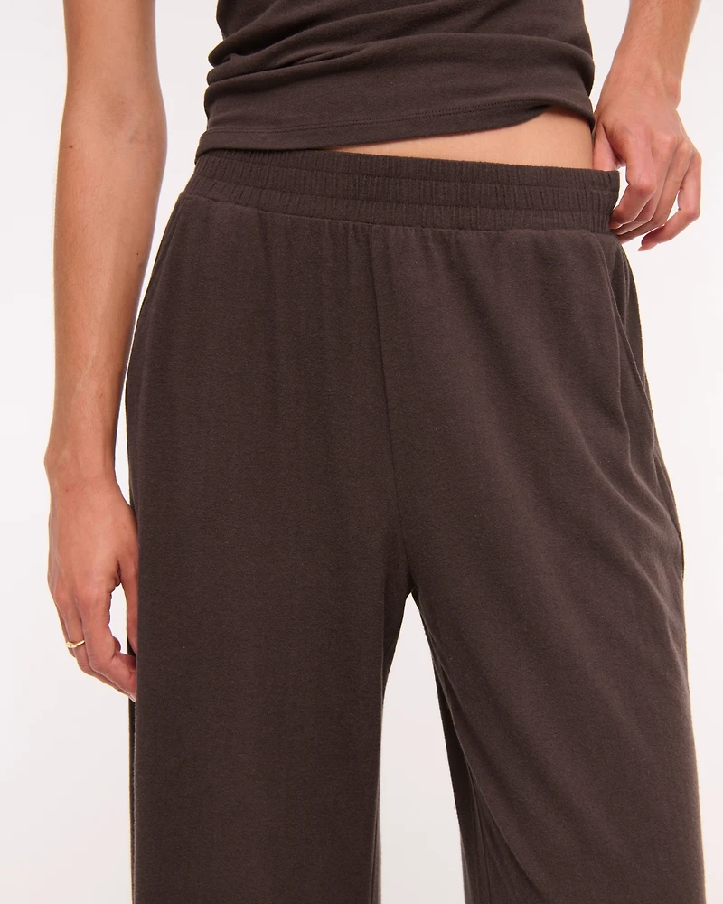 Lounge Brushed Wide Leg Sweatpant