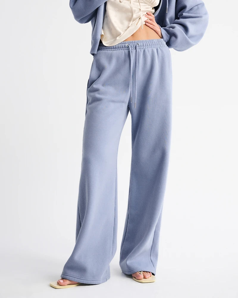 High Rise Wide Leg Sunday Sweatpant